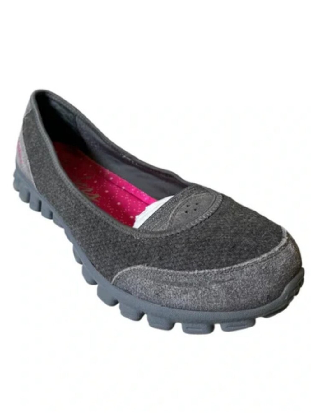 Skechers Flex 2 Chasing Dreams  Memory Foam  Gray Slip On Comfort Shoes